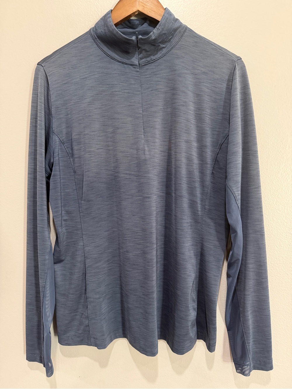 Slazenger Heathered Slate Blue Quarter-Zip Golf Top